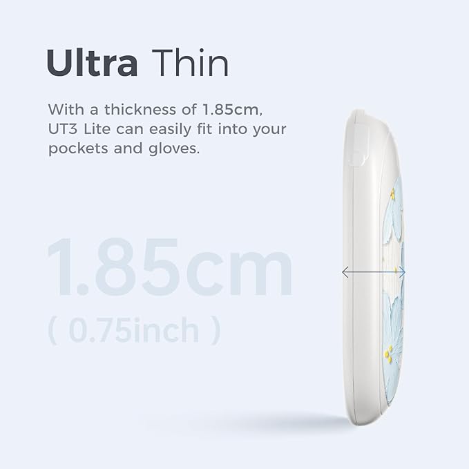 OCOOPA Magnetic Rechargeable Hand Warmers 2 Pack, Ultrathin Electric Handwarmers, Portable Pocket-Sized Heater, for Men, Women Purse Must Haves, Union UT3 Lite