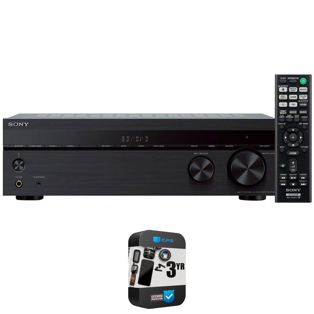 Sony Strdh590 5.2 Multi-Channel 4K Hdr Av Receiver With Bluetooth Bundle With 3 Yr Cps Enhanced Protection Pack