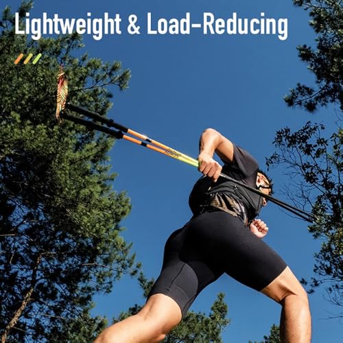 BlueField Lightweight Carbon Fiber Trekking Poles - Collapsible Hiking Sticks for Men and Women, Seniors, and Outdoor Adve...