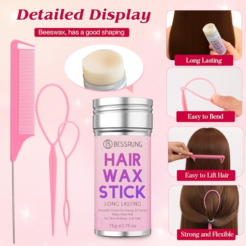 Hair Accessories Kit with Hair Glitter for Women Girls, Body Face Glitter Silver Red Glitter Gel for Makeup, Hair Wax Stic...