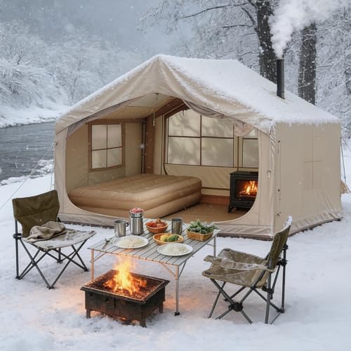 SENLEETO Inflatable Tents for Camping 6-8 Person, Luxury Inflatable Tent with Ac Port, Portable Easy Setup Inflatable Tent...