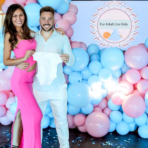 Pink and Blue Party Balloons,Pink Blue Latex Balloons 50 Pcs 12 inch Blue and Pink Gender Reveal Party Balloons for Gender...