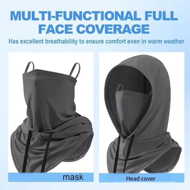 Cover Anti-UV Sunscreen Face Mask + Arm Sleeves MenCycling Fishing Half Face Cover UV Protection Neck WrapUnisex Outdoorfun