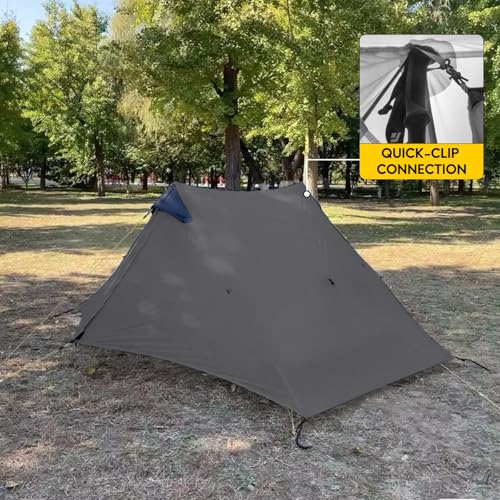 LANSHAN Ultralight Tent 3-Season Backpacking Tent for 1-Person or 2-Person Camping, Trekking, Kayaking, Climbing, Hiking