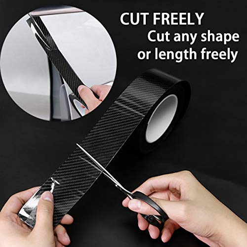 DGSL Car Door Edge Guards Door Sill Protector, 2.7In x 33Ft 5D Carbon Fiber Car Wrap Film, Vinyl Automotive Wrap Film Ant...