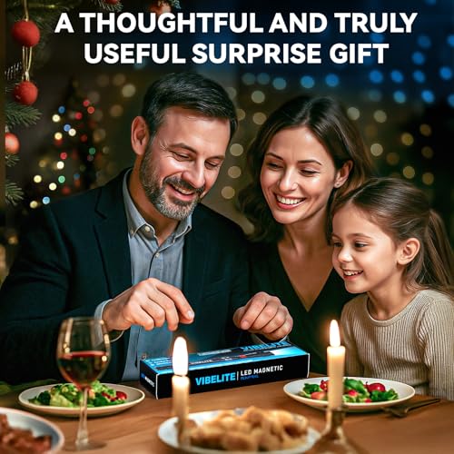 VIBELITE Extendable Magnetic Flashlight with Telescoping Magnet Pickup Tool- Cool Gadget Valentines Day Gifts for Him, Me...