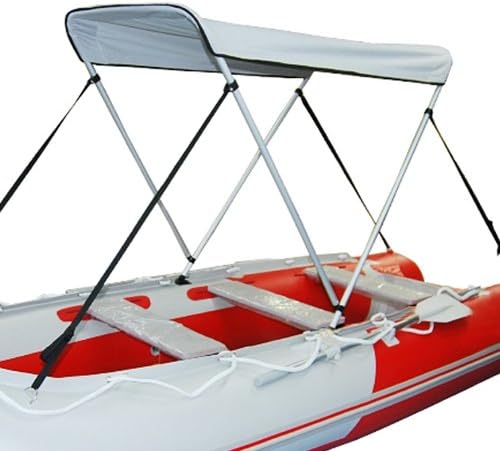Portable Bimini Top Cover Canopy for Inflatable Kayak Canoe Boat (2 Bow)