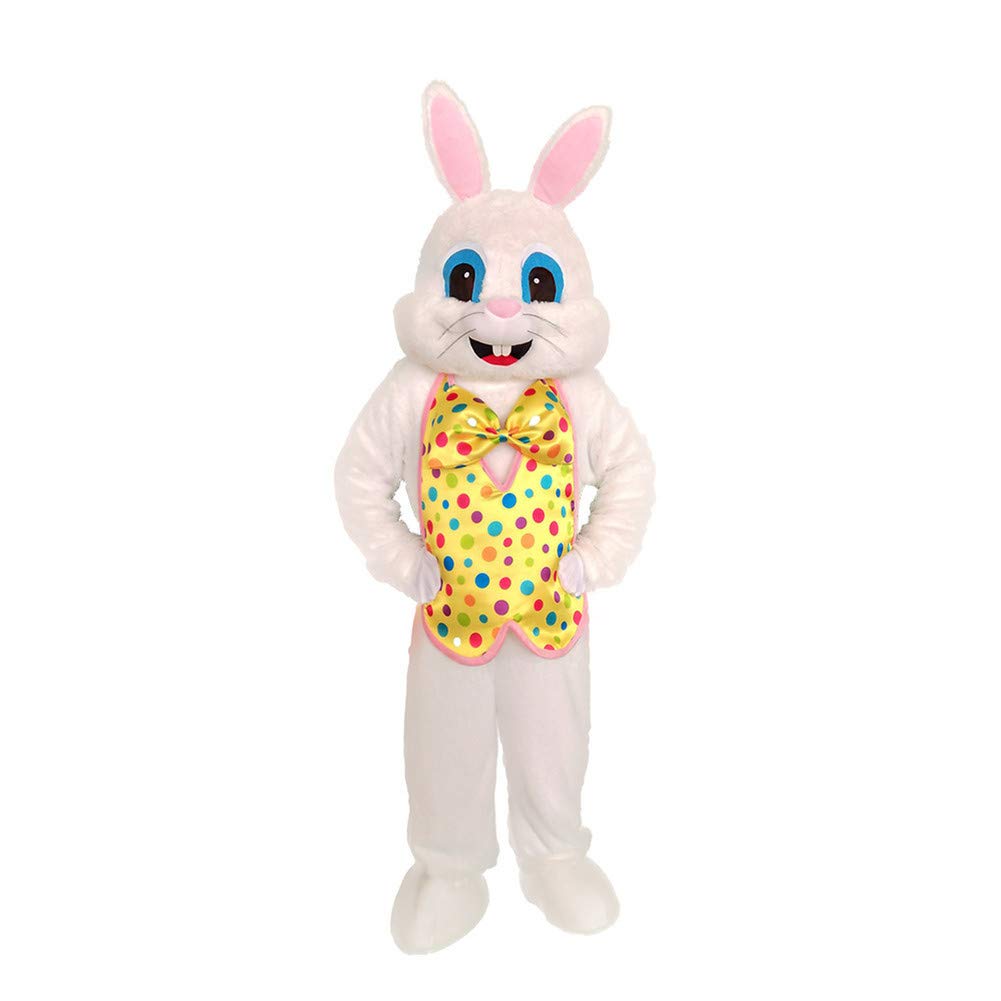 Yellow Easter Bunny Mascot Costume Rabbit Cartoon Fancy Party Dress Performance Suit Adult