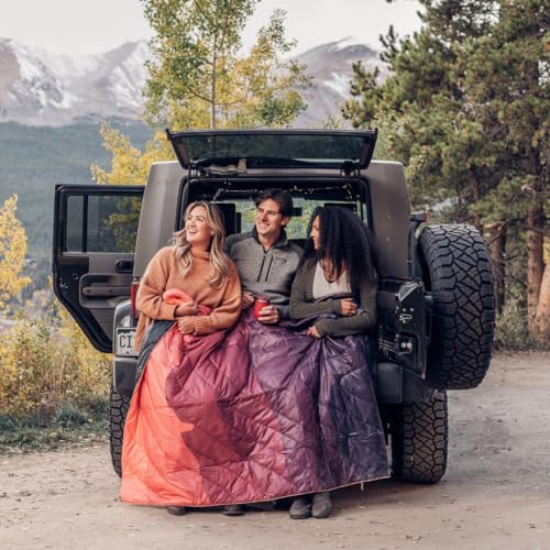 Rumpl Original Puffy Blanket - Warm, Water-Resistant Camping Blanket with 100% Recycled Synthetic Insulation, 52"x75", Ori...