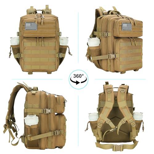 Lovelinks21 25L Military Tactical Backpack Small Assault Pack Molle Daypack for Men and Women for Work Travel Gym Outdoor ...