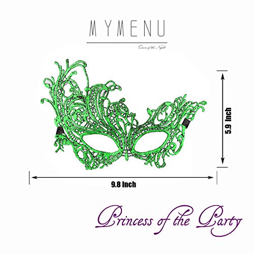 MYMENU Masquerade Mask for Women Venetian Lace Eye Mask For Party Prom Ball Costume Mardi Gras