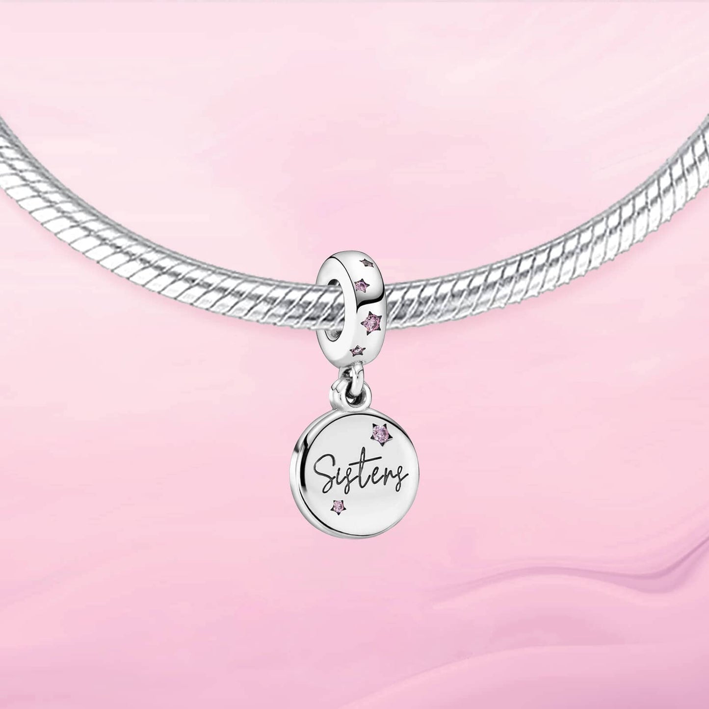 VALGACLS Forever Sisters Charms 925 Sterling Silver Sister Charm for Bracelets Necklace Sister Charms for Women