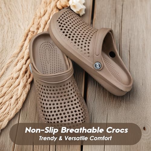 Perforated Slip-On Shoes, Comfortable Clogs for Outdoor and Water Activities, Lightweight and Breathability Casual Sandals
