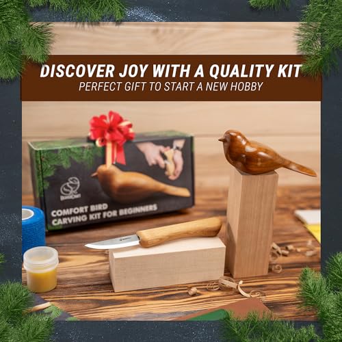 BeaverCraft Wood Carving Kit Comfort Bird DIY Kits for Adults Hobbies Whittling Knife Kit for Beginners & Kids Adult Craft...
