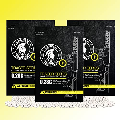 Lancer Tactical Pro Series 0.28g Tracer Airsoft BBS 4000 RoundsX3