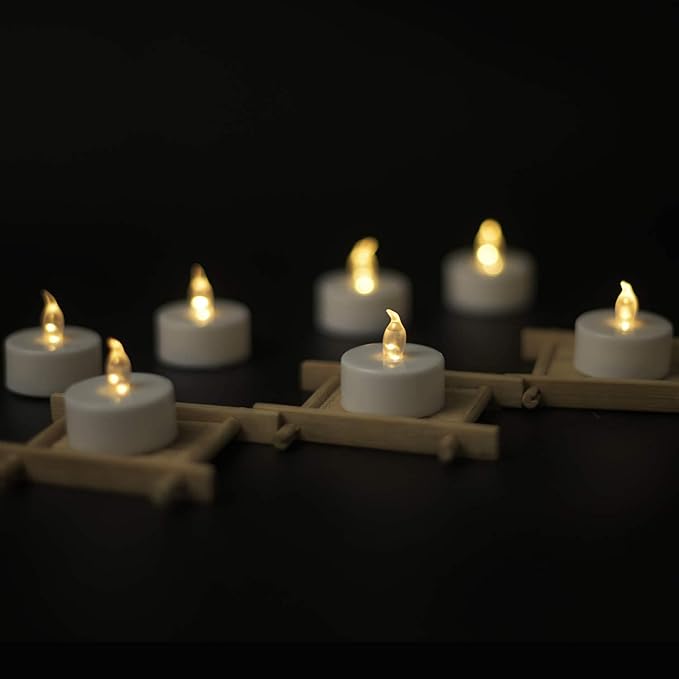 YIWER Battery Tea Lights Candles - LED Tea Lights 200 Hours Pack of 100(Warm White)|50 * 2