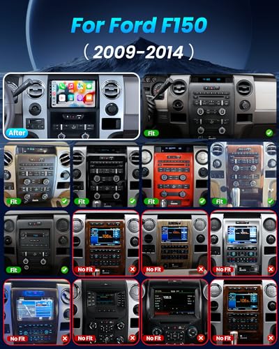 4G RAM 64G ROM Car Radio for Ford F150 2009-2014: Upgrade 9" 1280 * 800 HD Touchscreen Stereo - Wireless Carplay Android A...