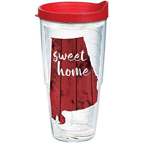 Tervis Made in USA Double Walled Sweet Home Alabama Insulated Tumbler Cup Keeps Drinks Cold & Hot, 24oz, Clear