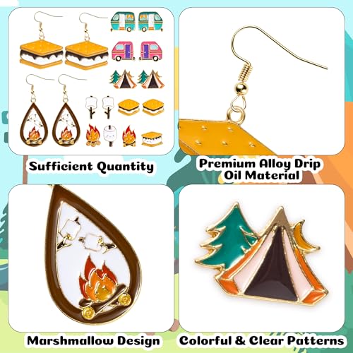 BkeeCten Cute Jewelry Earring Set - Stud and Hook Acrylic Dangle Earrings, Mismatched Enamel & Acrylic Earrings for Women ...