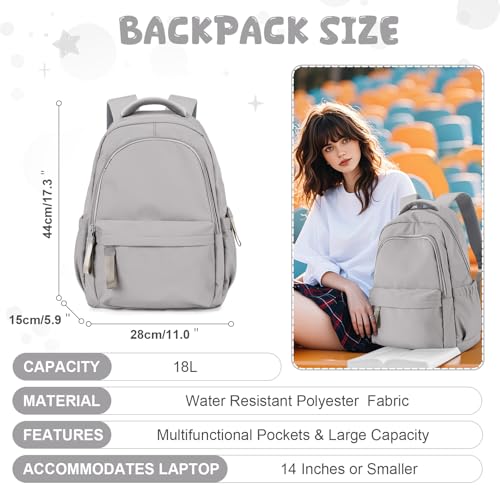 winspansy Small Backpack For School Girls Boys Aesthetic Lightweight Travel Daypack Simple Cute Backpack For Women Men Col...