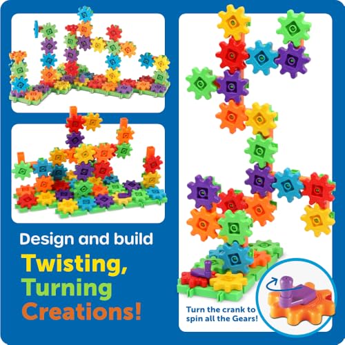 Learning Resources Gears! Gears! Gears! Super Building Toy Set, STEM Toys, Construction Toys, Gears for Kids, 150 Pieces, ...