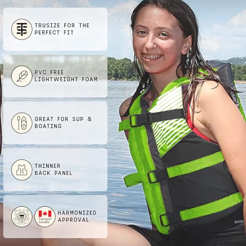 Stohlquist Fit Youth Life Jacket - Coast Guard Approved, High Mobility PFD, Buoyancy Foam, Fully Adjustable for Children A...