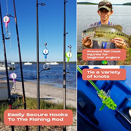 HOOK-EZE Fishing Knot Tying Tool | Protect from Fish Hooks | Tie Fishing Knots Easily | Cool Gadgets for Fishermen | Ice F...