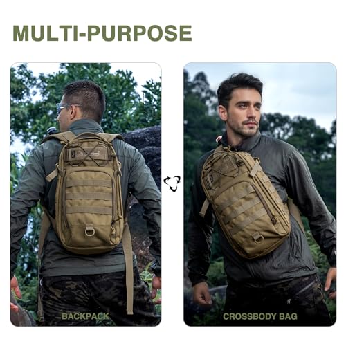 Mardingtop Small Tactical Backpack,Molle Military Rucksack Daypack for Backpacking Camping Hiking Traveling,18L Backpack