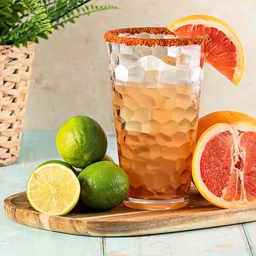 Bravario Hammered Plastic Drinking High Tumbler, Dishwasher-Safe Premium Quality Glasses, BPA-Free Reusable Outdoor Cups, ...