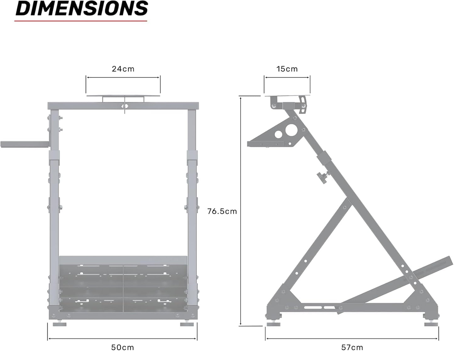 GT OMEGA DD-X Wheel Stand - Provides Incredible Stability, Angle & Height Adjustment, Includes an Adjustable Gear Shifter Mount