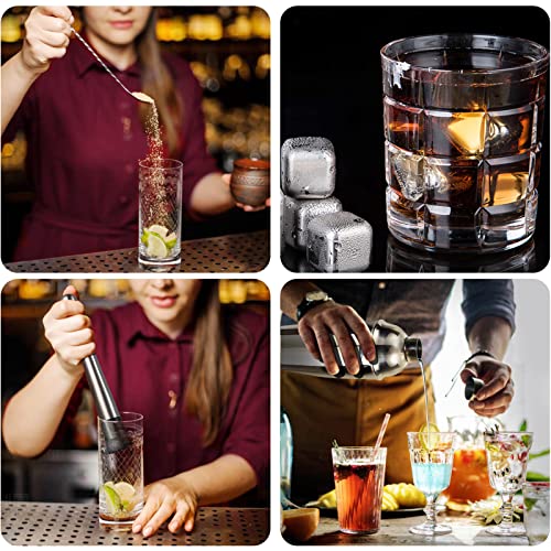 26-Piece Bartender Kit Cocktail Shaker Set | Stainless Steel Bar Set with Bamboo Stand Bar Tools Cocktail Kit for Christma...