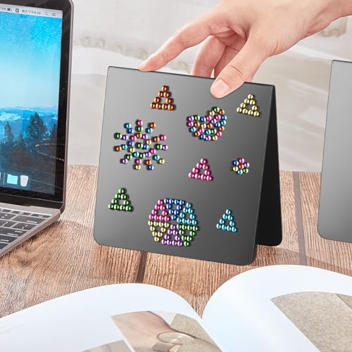 Gersoniel Magnet Display Stand Balls Magnetic Display Board Black Metal Magnet Board Stand Desk Easel Board for Bulletin T...