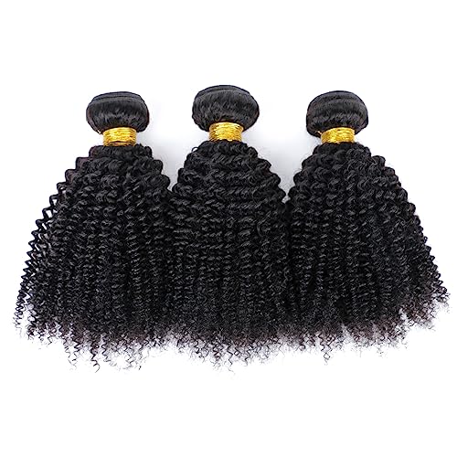 Afro Kinky Curly Hair Extensions 12 14 16 Inch Unprocessed Virgin 100% Human Hair Bundles for Black Women