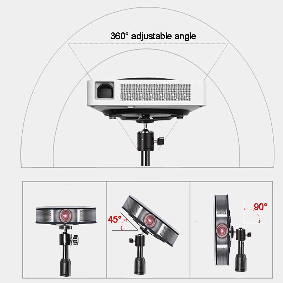 Projector Floor Stand, Portable Tripod Mount - Folding Stand for Projector, Camera, Webcam (18" to 40") - Supports Up to 3lbs (1.5kgs)
