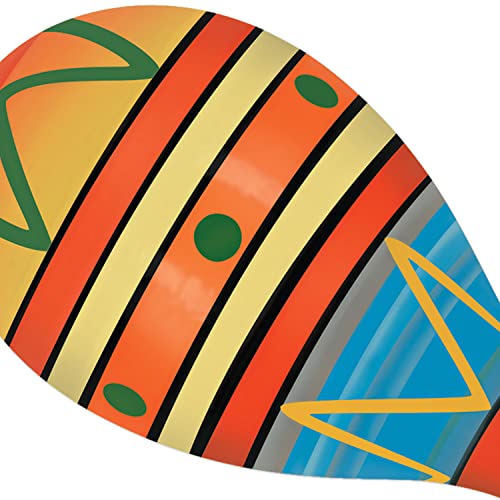 Beistle Fiesta Fun Party Maracas – 3 Sets, 6 Wooden Hand-Decorated Percussion Maraca Shakers for Cinco de Mayo, Mexican-Th...