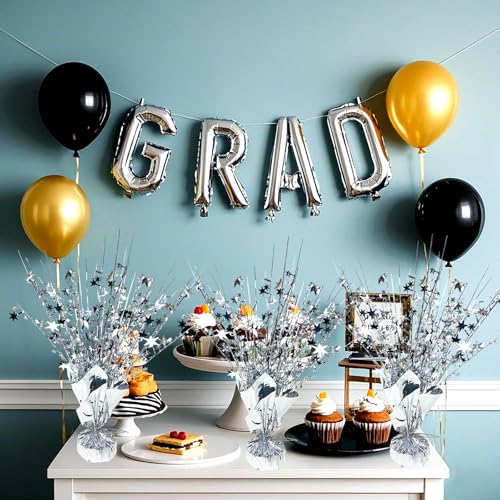 FUBININA 12 Pack Metallic Foil Spray Centerpiece Star Table Decoration Burst Table Centerpieces for New Years Nye Birthday...