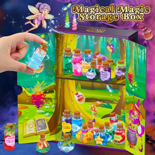 Fairy Magic Potions Kit for Kids, Upgraded 26 DIY Mixed Magic Wizard Potion Bottles, Mystery Potions Craft Kit, Christmas ...
