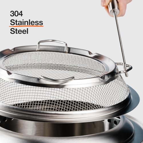 Solo Stove Bonfire Shield - Durable Stainless Steel Spark Protector Mesh Screen for Fire Pits, Keeps Pops and Hot Embers C...