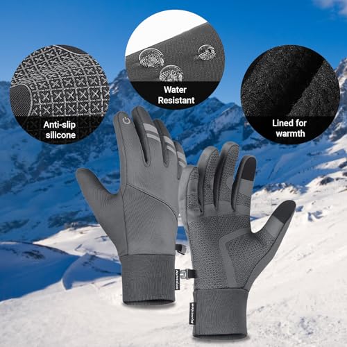Touchscreen Thermal Gloves Insulated Outdoor Gloves for Men Women Sports Running Cycling Hiking Driving Skiing