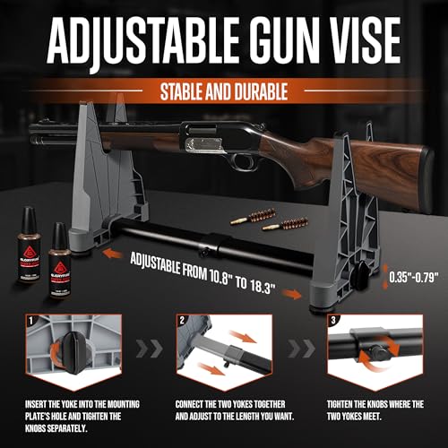 GLORYFIRE Elite Gun Cleaning Kit, Handgun Shotgun Pistol Universal Cleaning Kit with All Brass High-end Brushes, Jags, Rei...