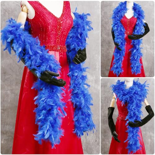 THARAHT Chandelle Feather Boa 19 Color-38g/55g100g 2Yard Dancing Wedding Party Halloween Costume Decoration Feathers boa