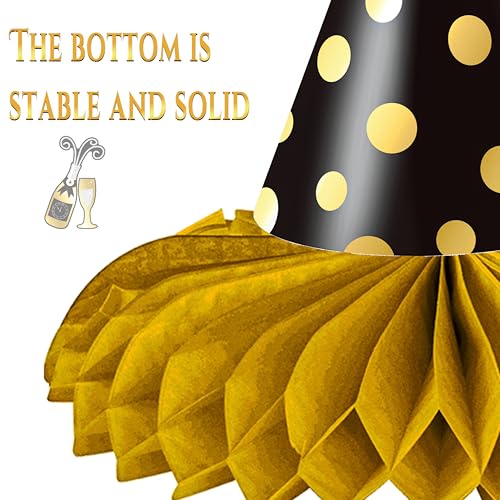 2026 Happy New Year Party Honeycomb Centerpieces 12Pcs New Years Eve Party Centerpieces for Table Happy New Year Party Dec...