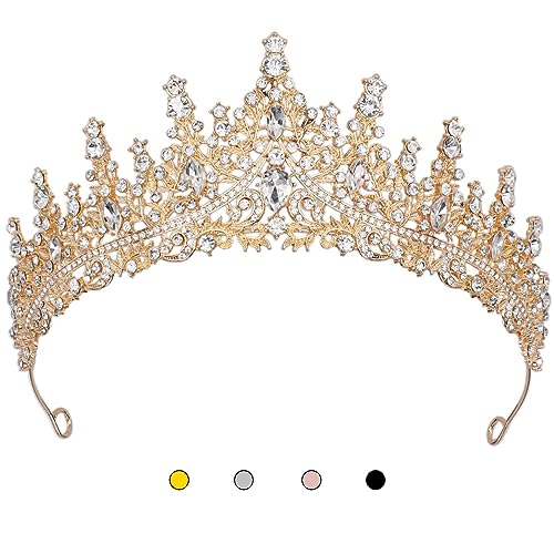 Crown and Tiara Headbands for Women Gold Beautifully Tiara & Crown Girls Bride Headpiece for Wedding Cosplay Halloween Cos...