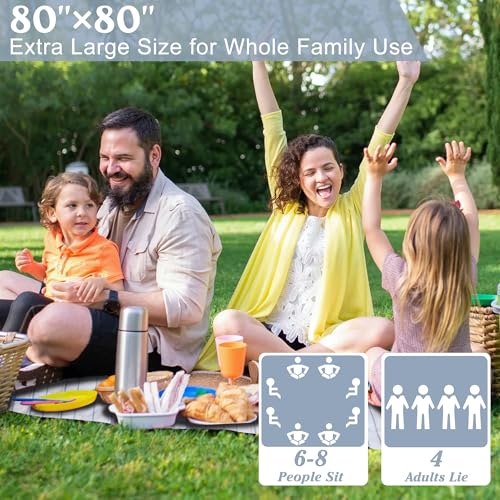 Large Picnic Mat, Outdoor Camping Mat, Tent Mate. Easy to Carry and Store, Water-Resistant, Dust-Proof Sand-Proof, Machine...
