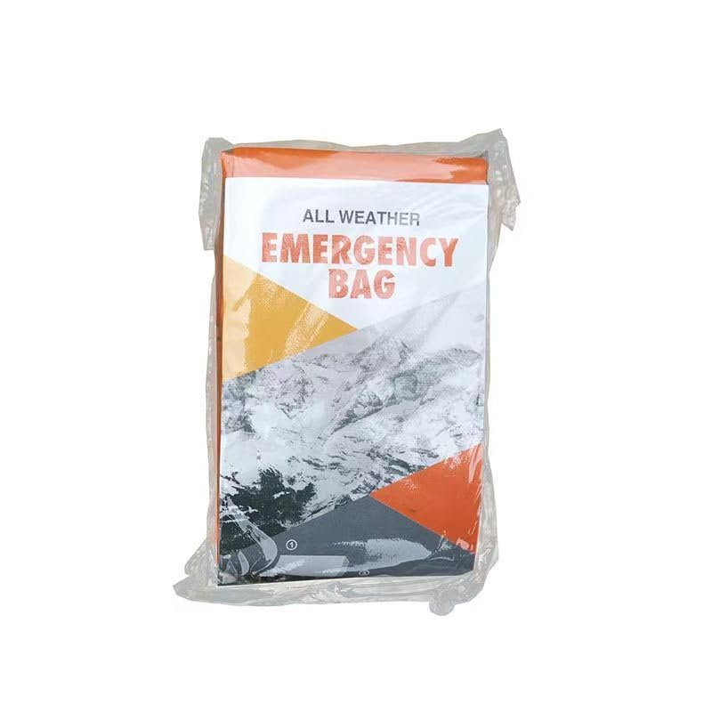 Emergency Survival Sleeping Bag - Lightweight & Compact Outdoor Essential, 35" x 79", 0.26 lbs, Orange PE Material