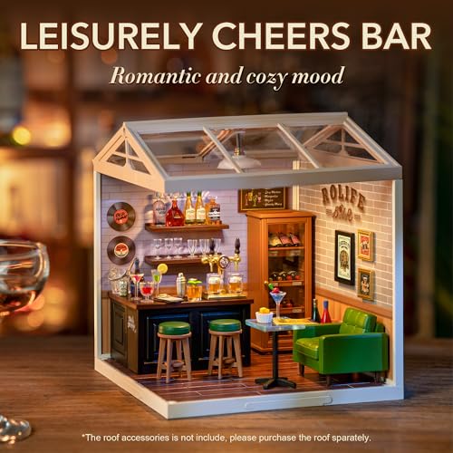 Rolife DIY Miniature Plastic House Building Set Toys Playset with LED Suitable for Mini Figures Construction Toys Diorama ...