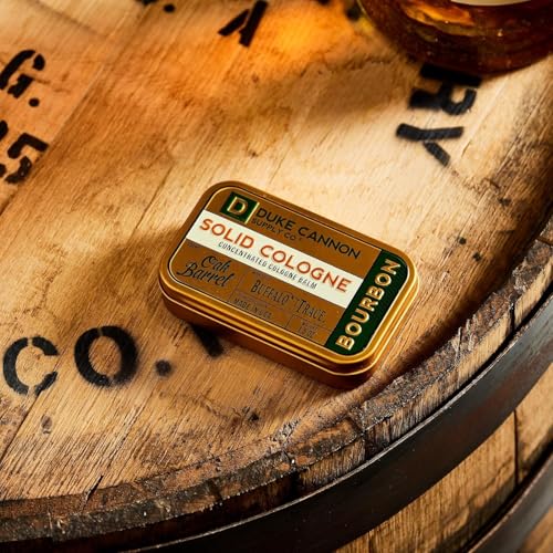 Duke Cannon Supply Co. Solid Cologne for Men Bay Rum (Citrus Musk, Cedarwood, Island Spice) - Concentrated Balm, Travel-Friendly Convenient Tin, 1.5 oz