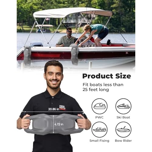 KEMIMOTO Boat Fenders Boat Bumpers for Docking Upgraded Boat Fenders Bumpers, Fit for Bass Boat Jon Boat and Pontoon Boat