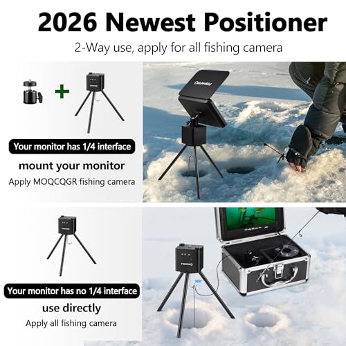 FishPRO Positioner for Underwater Fishing Camera - [Full-Aluminum] Tripod for Ice Fishing Camera Underwater, with 1/4" Til...