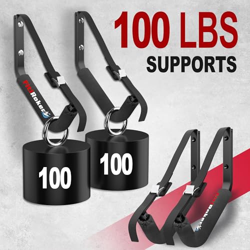 FitiRoker Kayak Storage Rack – 100LB Wall Mounted Kayak Wall Mount with Oxford Cover & Foam Protection | Kayak Rack for Ga...